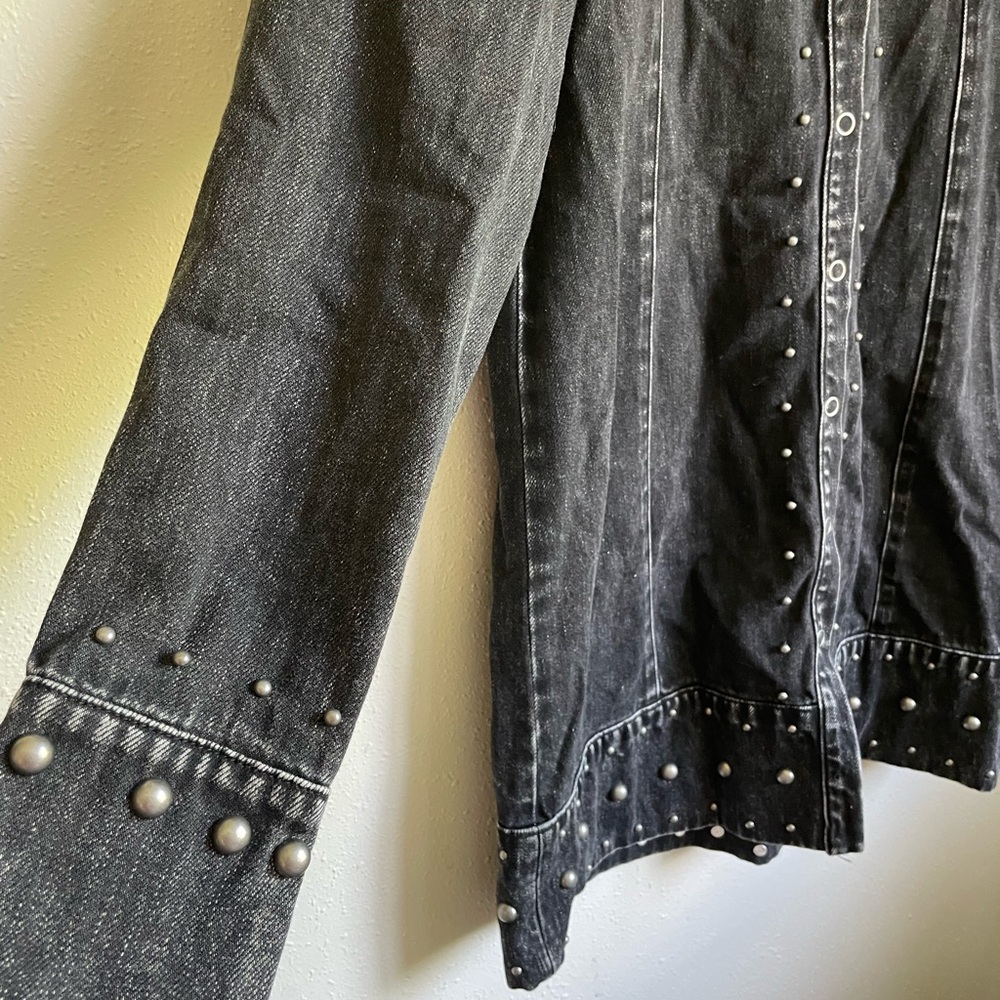 Free People Black Studded Midi Dress - Picture 2 of 6